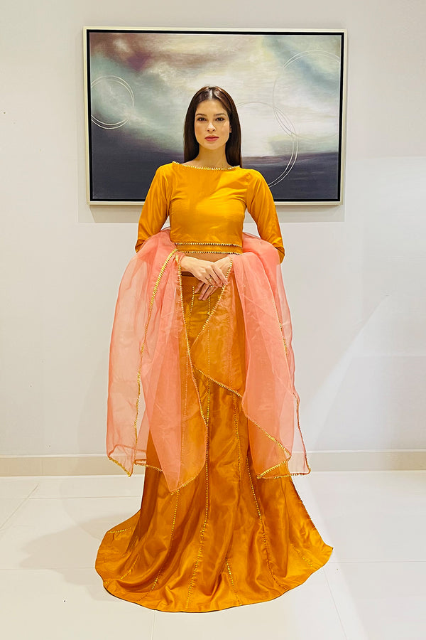 Marigold Gota Ensemble Set