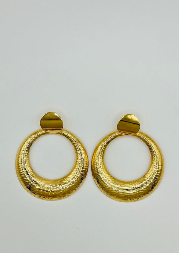 Radiant Gold Circle Earrings