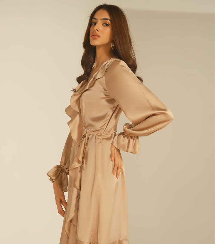 Luxe Frill Wrap Dress (6849138163920)