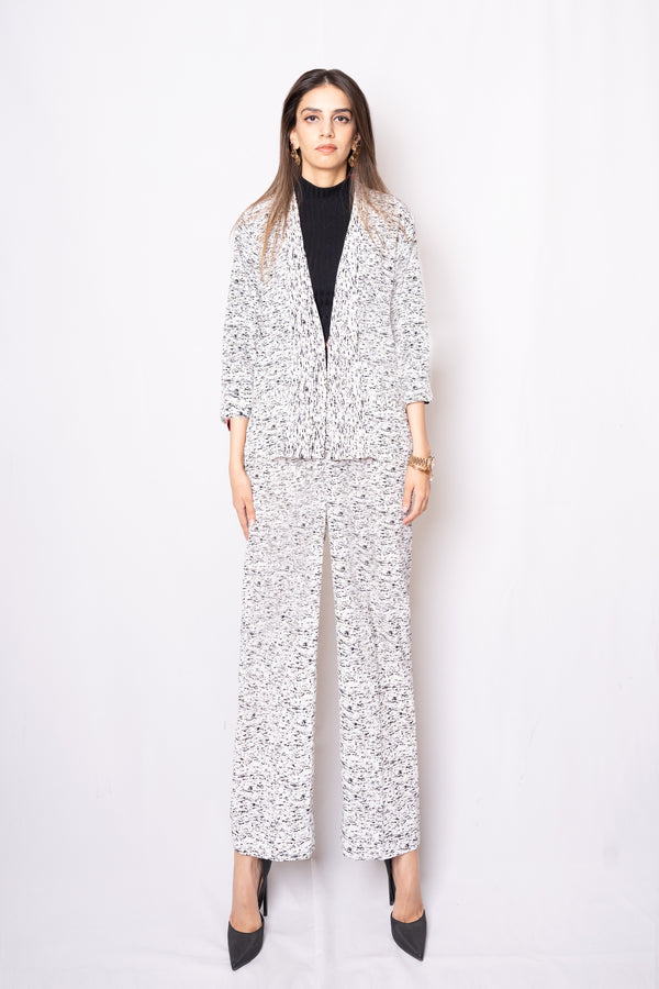 Abstract Print Blazer & Pants Co-ord Set